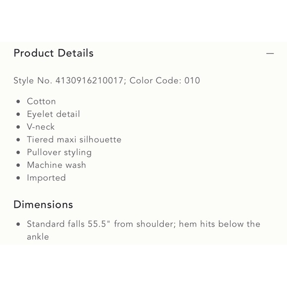 Anthropologie Tiered Eyelet Maxi Dress NWT Size Medium RARE Dress - Picture 16 of 16